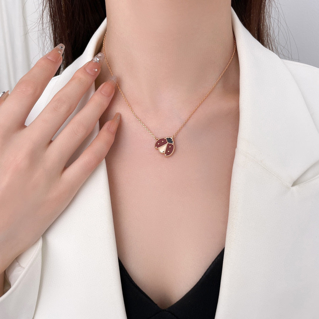 ¡®Sprite Jewelry¡¯LUCKY  CARNELIANS LADYBUG NECKLACE