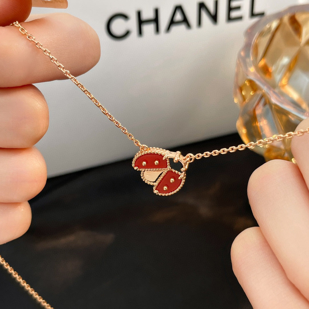 ¡®Sprite Jewelry¡¯LUCKY  CARNELIANS LADYBUG NECKLACE
