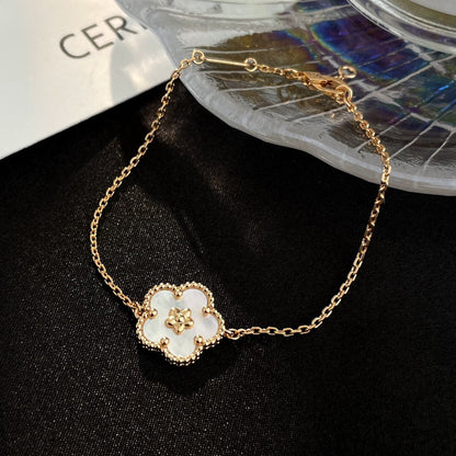 ¡®Sprite Jewelry¡¯LUCKY WHITE MOP PLUM BLOSSOM  BRACELET