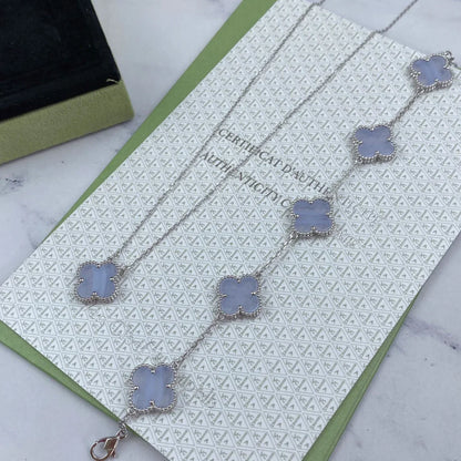 [Sprite Jewelry]New  CLOVER 5 MOTIF PURPLE CHALCEDONY BRACELET COLLECTION