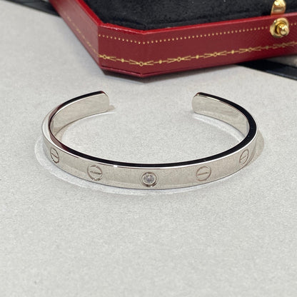 ¡®Sprite Jewelry¡¯LOVE BRACELET 6.1MM 1 DIAMOND OPEN CUFF