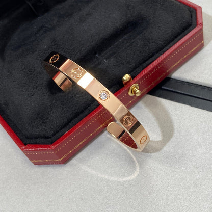 ¡®Sprite Jewelry¡¯LOVE BRACELET 6.1MM 1 DIAMOND OPEN CUFF