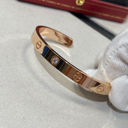 ¡®Sprite Jewelry¡¯LOVE BRACELET 6.1MM 1 DIAMOND OPEN CUFF