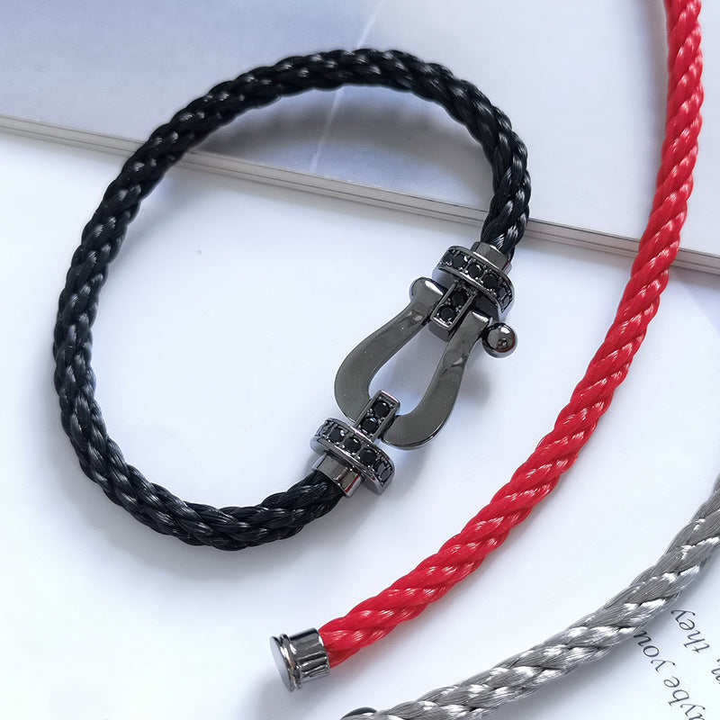 ¡®Sprite Jewelry¡¯FORCE LARGE SERIES HORSESHOE BLACK SAMURAI BRACELET