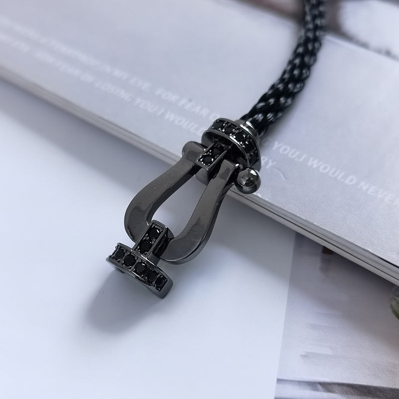 ¡®Sprite Jewelry¡¯FORCE LARGE SERIES HORSESHOE BLACK SAMURAI BRACELET
