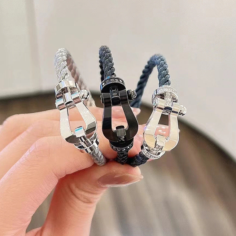 ¡®Sprite Jewelry¡¯FORCE LARGE HORSESHOE NO DIAMOND BRACELET ROSE GOLD