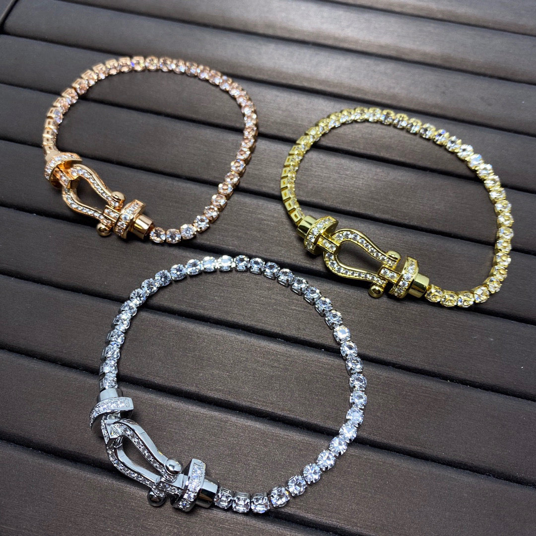 ¡®Sprite Jewelry¡¯FORCE  LARGE HORSESHOE FULL DIAMOND TENNIS BRACELET