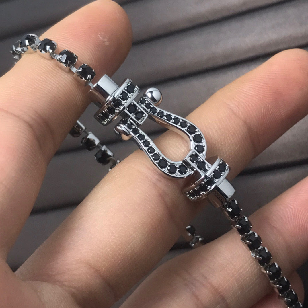 ¡®Sprite Jewelry¡¯FORCE  LARGE HORSESHOE FULL DIAMOND TENNIS BRACELET
