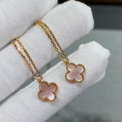 ¡®Sprite Jewelry¡¯CLOVER 15MM PINK MOTHER-OF-PEARL SINGLE FLOWER NECKLACE
