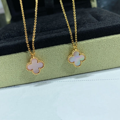 ¡®Sprite Jewelry¡¯CLOVER 15MM PINK MOTHER-OF-PEARL SINGLE FLOWER NECKLACE