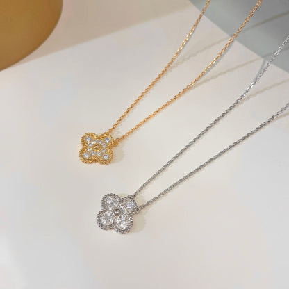 ¡®Sprite Jewelry¡¯CLOVER 15MM DIAMOND SINGLE FLOWER NECKLACE