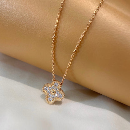 ¡®Sprite Jewelry¡¯CLOVER 15MM DIAMOND SINGLE FLOWER NECKLACE