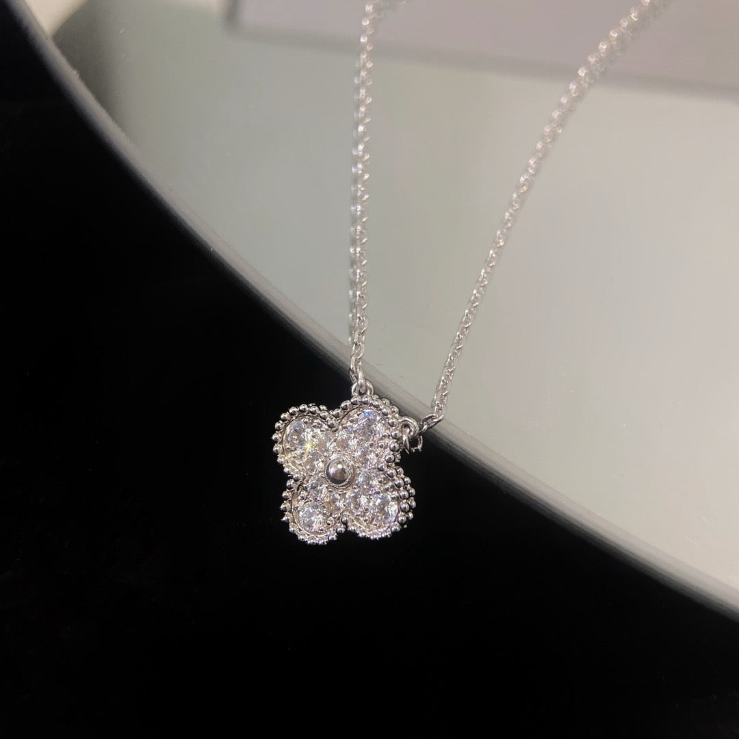 ¡®Sprite Jewelry¡¯CLOVER 15MM DIAMOND SINGLE FLOWER NECKLACE