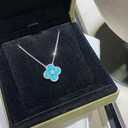 ¡®Sprite Jewelry¡¯CLOVER 15MM DIAMOND SVRES PORCELAIN  NECKLACE SILVER