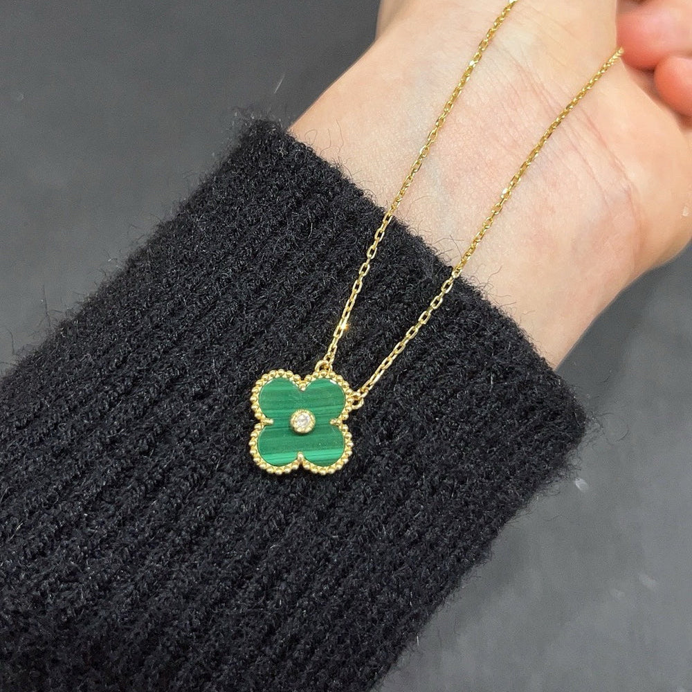 ¡®Sprite Jewelry¡¯CLOVER 15MM DIAMOND TURQUOISE NECKLACE