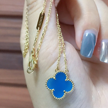 ¡®Sprite Jewelry¡¯CLOVER 15MM BLUE AGATE NECKLACE
