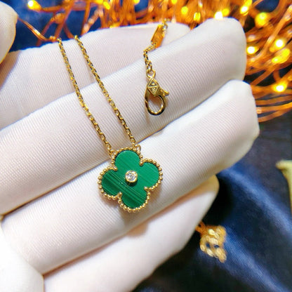 ¡®Sprite Jewelry¡¯CLOVER 15MM DIAMOND TURQUOISE NECKLACE