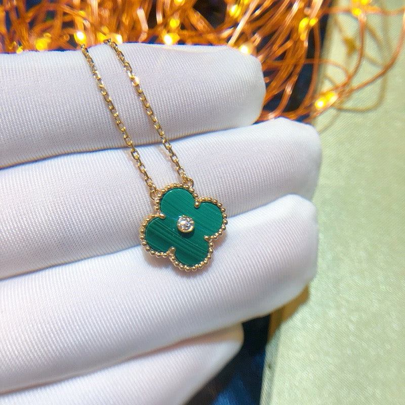¡®Sprite Jewelry¡¯CLOVER 15MM DIAMOND TURQUOISE NECKLACE