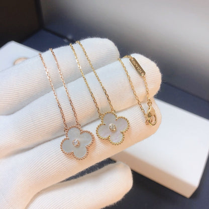 ¡®Sprite Jewelry¡¯CLOVER 15MM DIAMOND WHITE FRITILLARIA NECKLACE