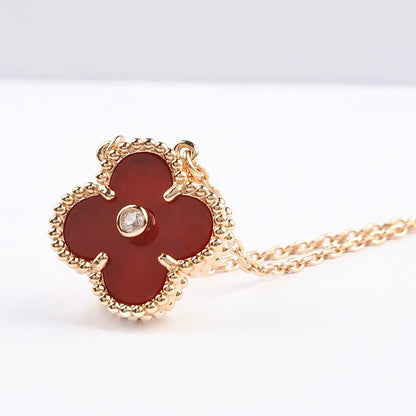 ¡®Sprite Jewelry¡¯CLOVER 15MM DIAMOND CARNELIAN NECKLACE
