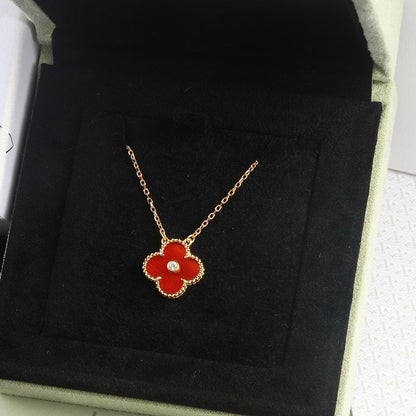 ¡®Sprite Jewelry¡¯CLOVER 15MM DIAMOND CARNELIAN NECKLACE