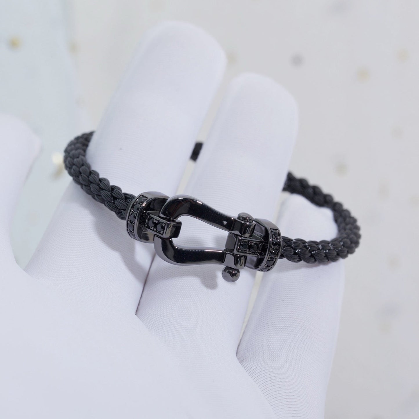 ¡®Sprite Jewelry¡¯FORCE LARGE SERIES HORSESHOE BLACK SAMURAI BRACELET