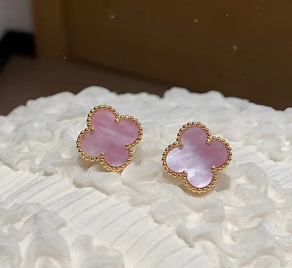 [Sprite Jewelry]Clover Mini Pink Earrings