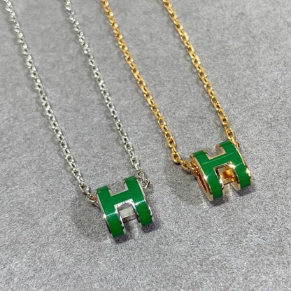 ¡®Sprite Jewelry¡¯POP H GREEN NECKLACE SILVER AND GOLD