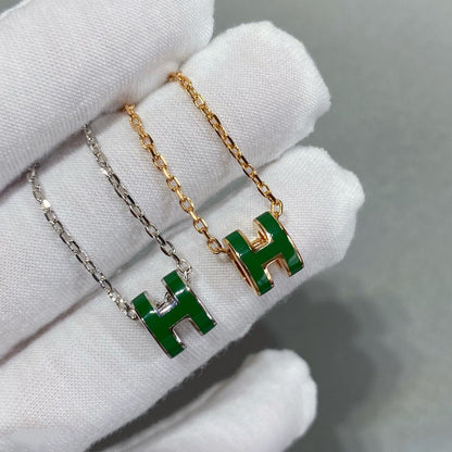 ¡®Sprite Jewelry¡¯POP H GREEN NECKLACE SILVER AND GOLD