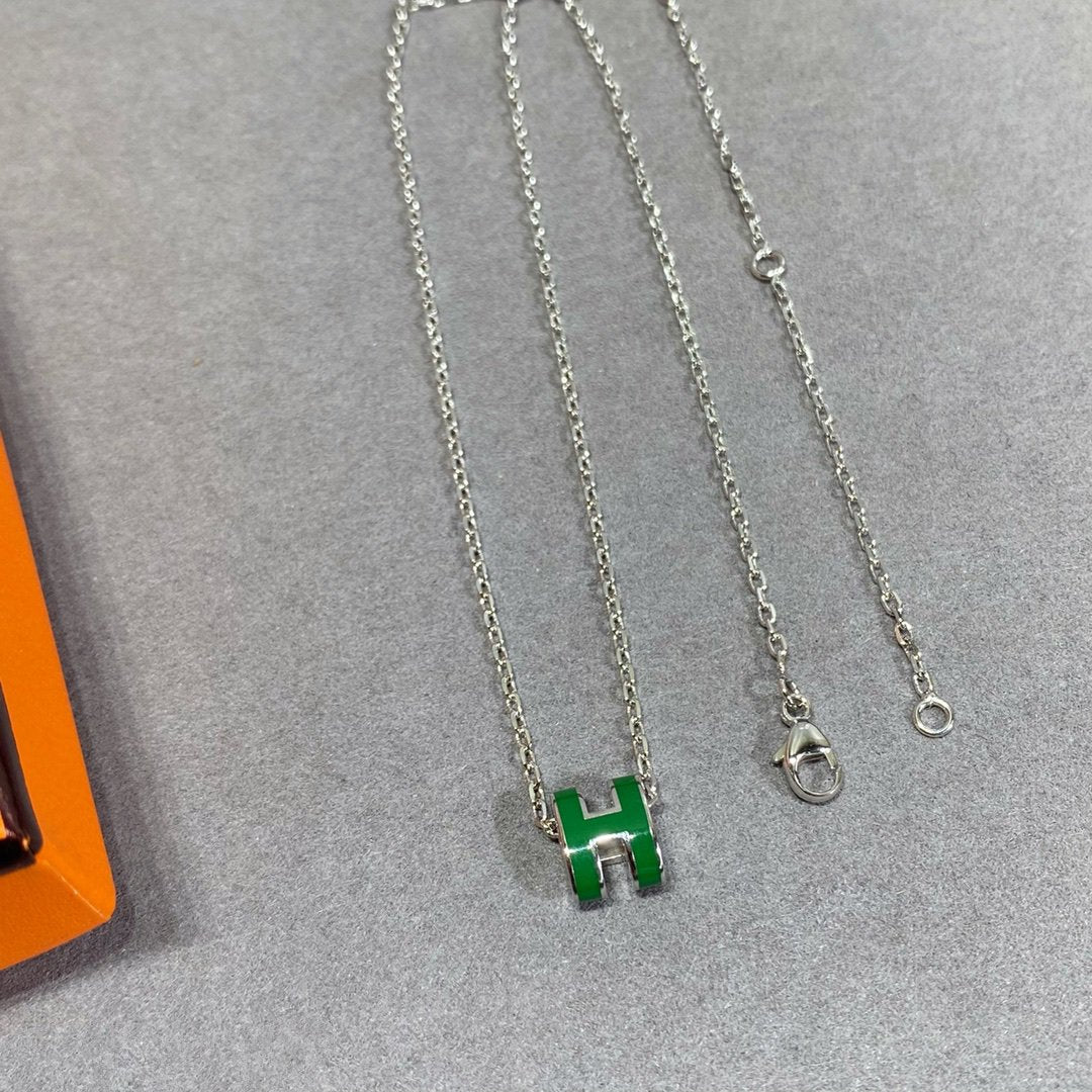 ¡®Sprite Jewelry¡¯POP H GREEN NECKLACE SILVER AND GOLD