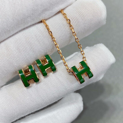 ¡®Sprite Jewelry¡¯POP H GREEN NECKLACE SILVER AND GOLD