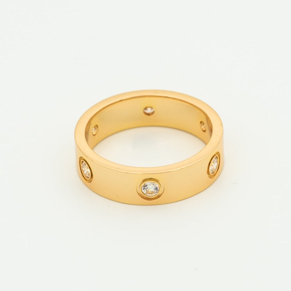 ¡®Sprite Jewelry¡¯LOVE RING 5.5MM 6 DIAMONDS PINK GOLD