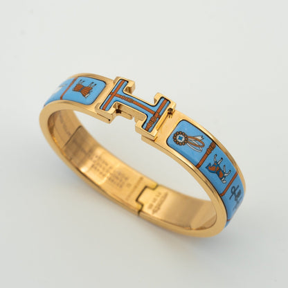 ¡®Sprite Jewelry¡¯H PINK GOLD BRACELET BLUE CERAMIC