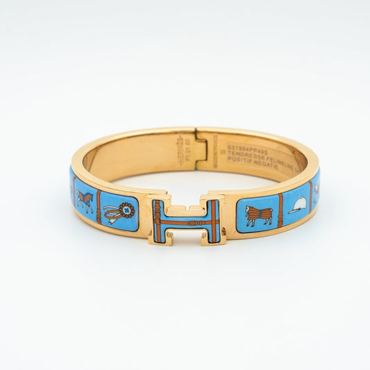 ¡®Sprite Jewelry¡¯H PINK GOLD BRACELET BLUE CERAMIC