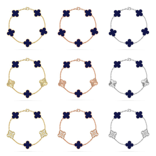 [Sprite Jewelry]New CLOVER 5 MOTIF LAPIS LAZULI BRACELET COLLECTION