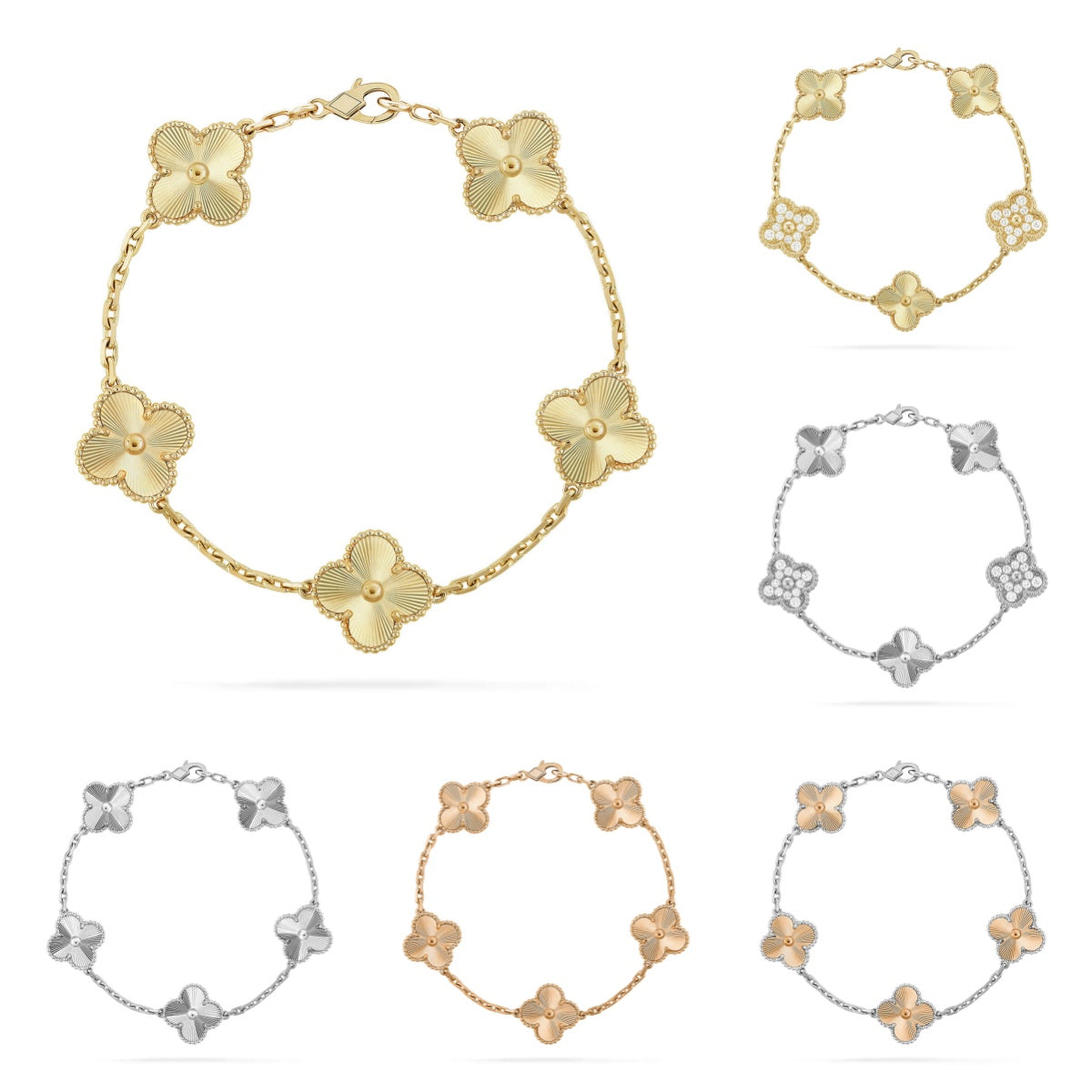 [Sprite Jewelry]New  CLOVER 5 MOTIF LASER BRACELET COLLECTION