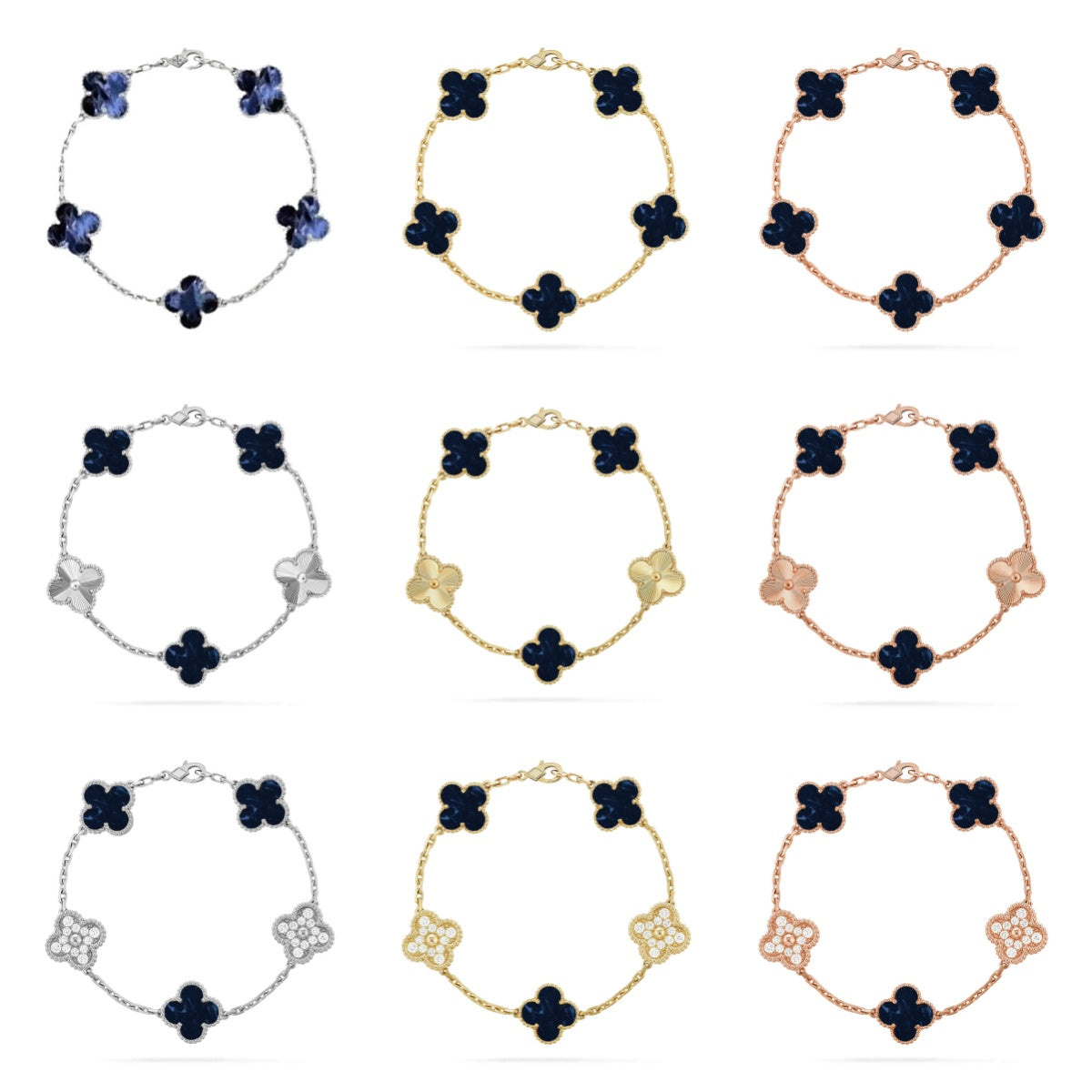 [Sprite Jewelry]New CLOVER 5 MOTIF PIETERSITE BRACELET COLLECTION