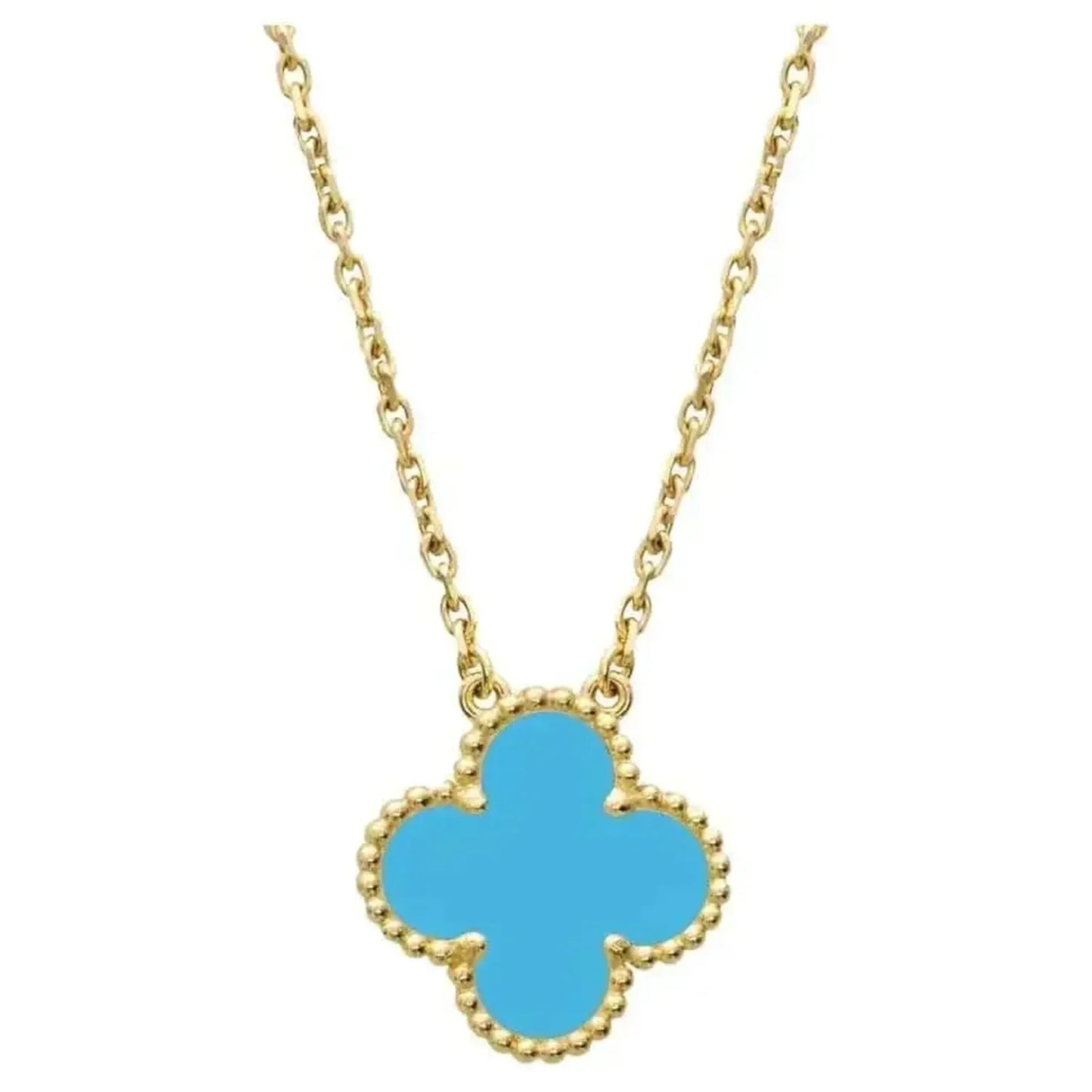 ¡®Sprite Jewelry¡¯CLOVER 15MM VINTAGE TURQUOISE NECKLACE