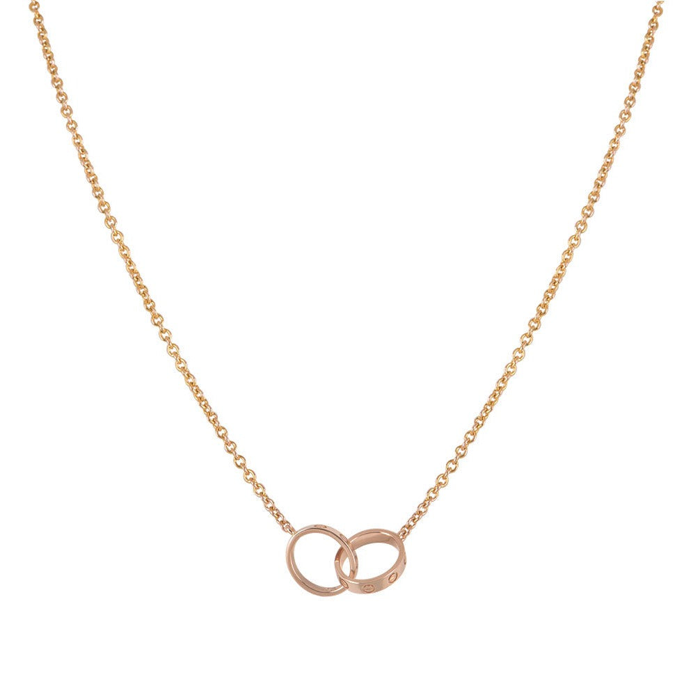 ¡®Sprite Jewelry¡¯LOVE NECKLACE DOUBLE RING PINK GOLD