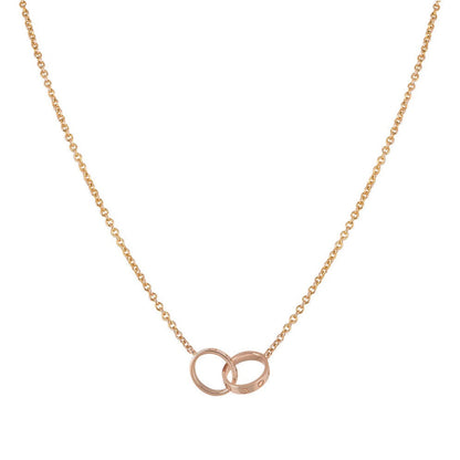 ¡®Sprite Jewelry¡¯LOVE NECKLACE DOUBLE RING PINK GOLD