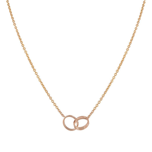 ¡®Sprite Jewelry¡¯LOVE NECKLACE DOUBLE RING PINK GOLD