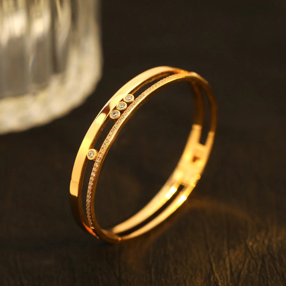 [Sprite Jewelry]Move Romane Diamond Bangle Bracelet