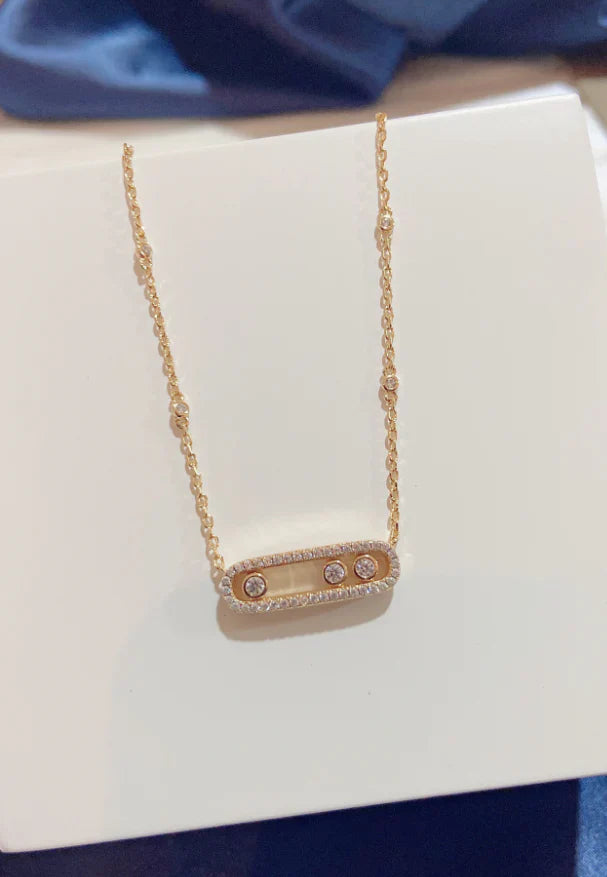 [Sprite Jewelry] MK MOVE FULL DIAMOND NECKLACE
