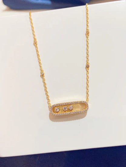 [Sprite Jewelry] MK MOVE FULL DIAMOND NECKLACE
