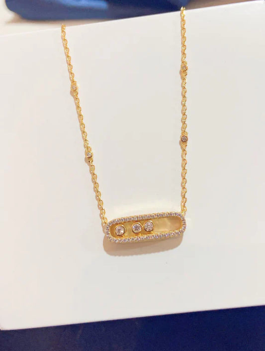 [Sprite Jewelry] MK MOVE FULL DIAMOND NECKLACE