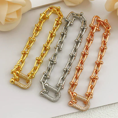 [Sprite Jewelry] TF HORSESHOE BUCKLE DIAMOND BRACELET