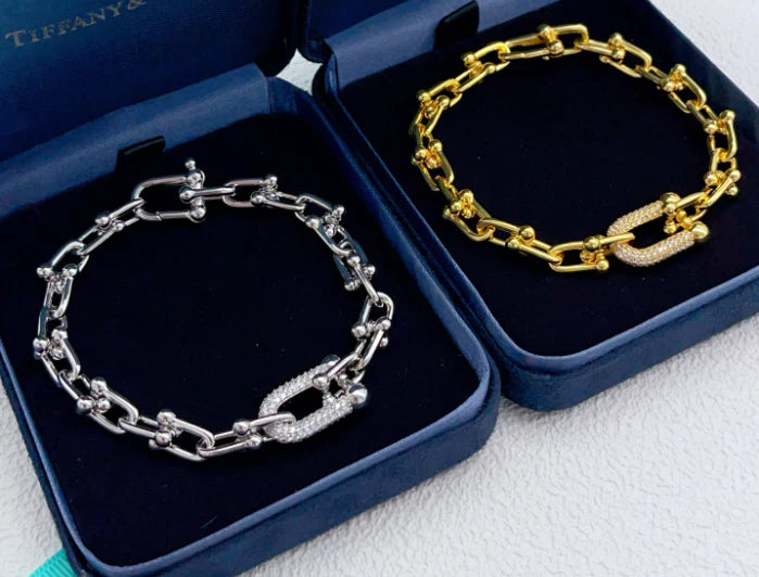 [Sprite Jewelry] TF HORSESHOE BUCKLE DIAMOND BRACELET