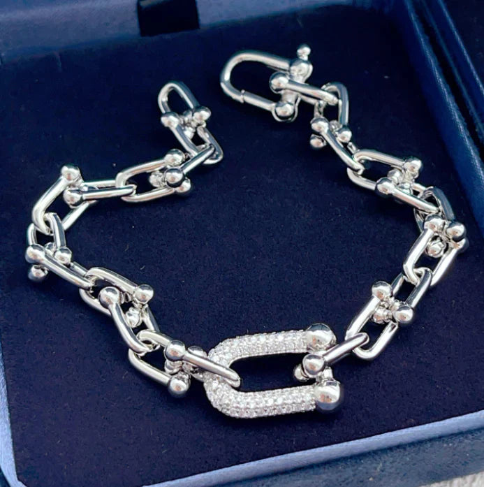 [Sprite Jewelry] TF HORSESHOE BUCKLE DIAMOND BRACELET