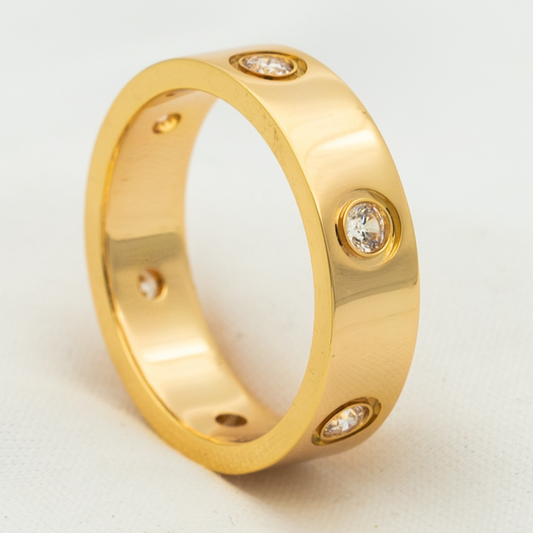 ¡®Sprite Jewelry¡¯LOVE RING 5.5MM 6 DIAMONDS PINK GOLD