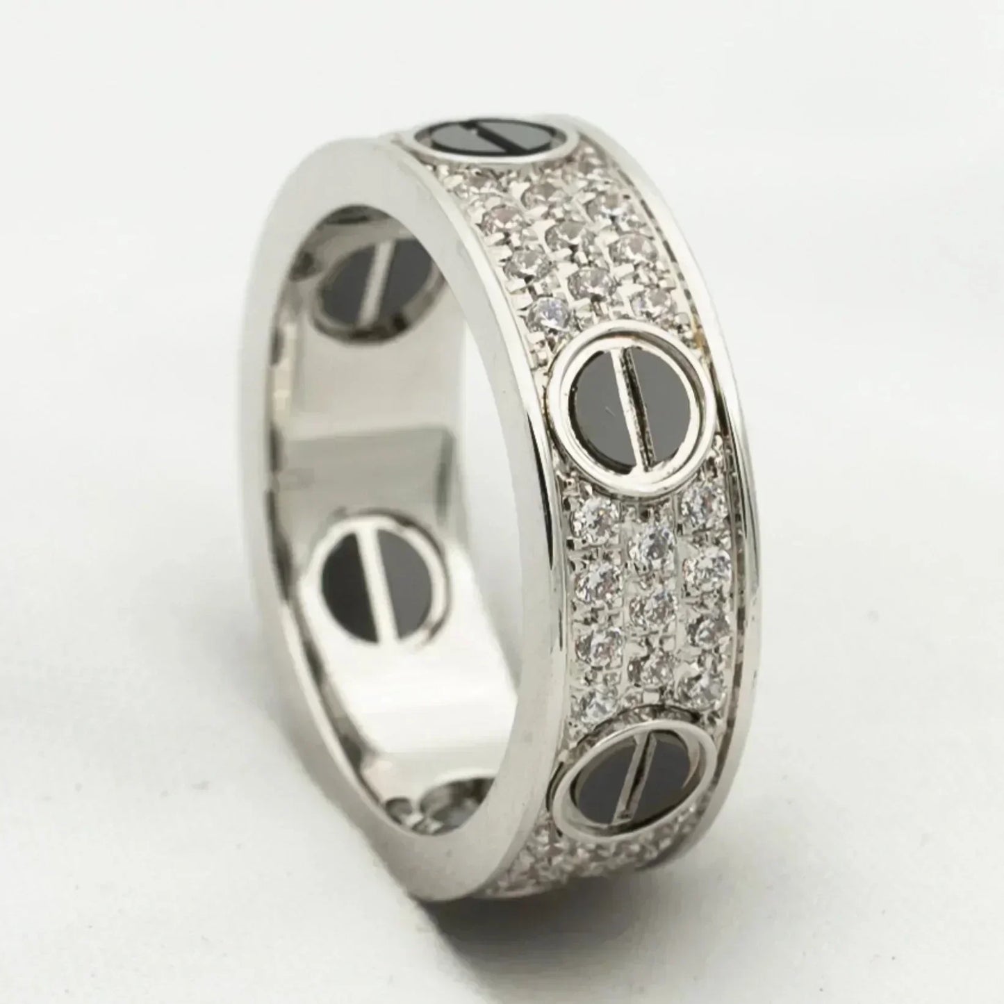 ¡®Sprite Jewelry¡¯LOVE RING 5.5MM DIAMONDS PAVED CERAMIC